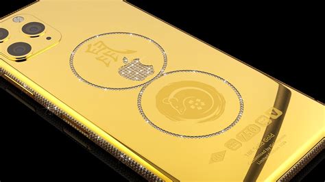 Year Of The Rat Diamond And 18k Solid Gold Iphone 11 Pro Pro Max