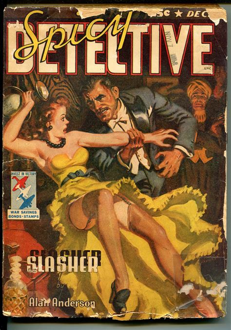 SPICY DETECTIVE 12 1942 BELLEM PULP STORY HOT BABE COVER SALLY THE