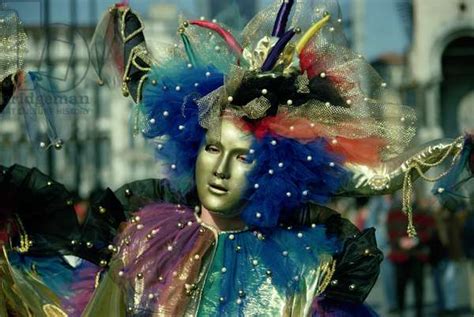 Image Of Jester Lady With Balls A Venice Carnival Mask 1994 Photo