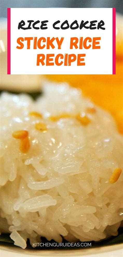 How To Cook Sticky Rice In A Rice Cooker Kitchen Guru Rice Cooker