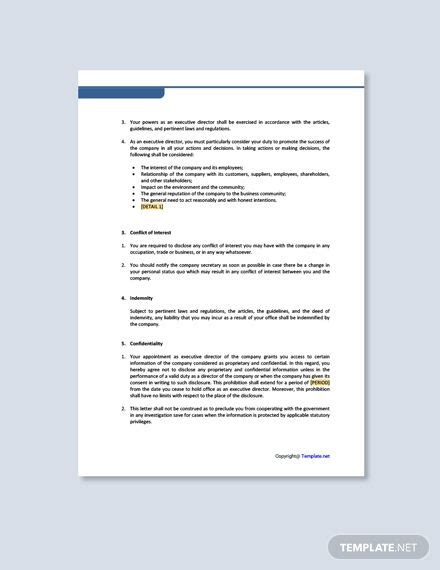 Home » unlabelled model of cfo appointment letter / board resolution appointing officers template by business in a box : FREE Executive Director Appointment Letter Template - Word ...