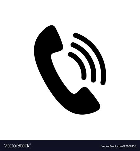 Black Handset Icon On White Background Download A Free Preview Or High
