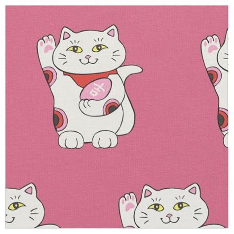 Valentine Maneki Neko Lucky Cat Fabric Cat Fabric Beautiful Quilts