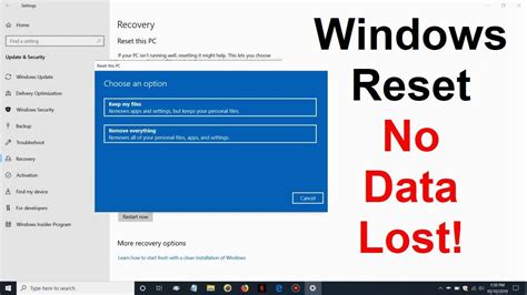 How To Reset Windows 10 Without Losing