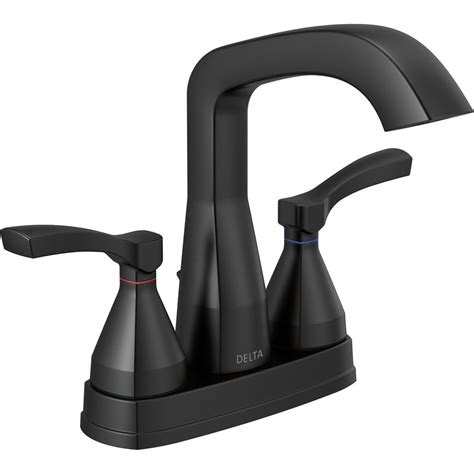 Both bathroom faucets need three holes. Delta Stryke 4 in. Centerset 2-Handle Bathroom Faucet in ...