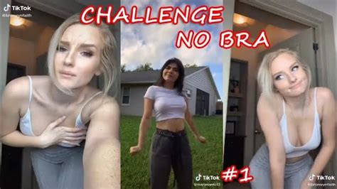 No Bra Challenge On Tiktok No Bra Compilation On Tiktok Youtube