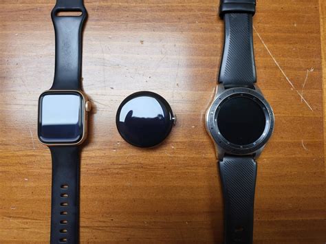Heres The Leaked Pixel Watch Next To An Apple Watch Galaxy Watch