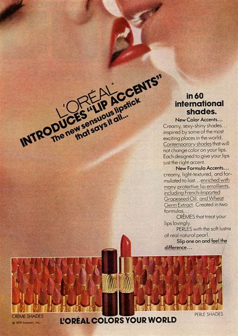 Loreal Lip Accents 1976 In 2021 Makeup Ads Beauty Ad Loreal