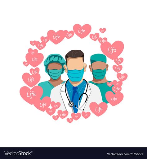 Thank You To Doctors And Nurses Royalty Free Vector Image