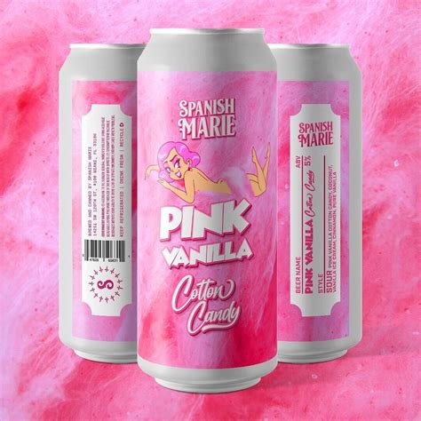 Spanish Marie Brewery Pink Vanilla Cotton Candy Sour 16oz Can