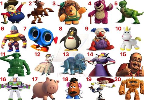 Toy Story Characters Template