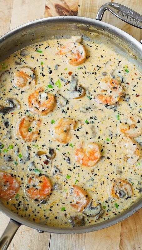 When i think of cream of chicken soup, i'm reminded of the campbell's condensed version my mom served us growing up. Creamy Shrimp Pasta with Mushrooms - Julia's Album