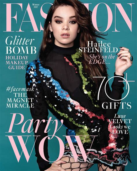 Fashion Magazine Winter Cover Hailee Steinfeld Fashion Magazine Cover Fashion Magazine