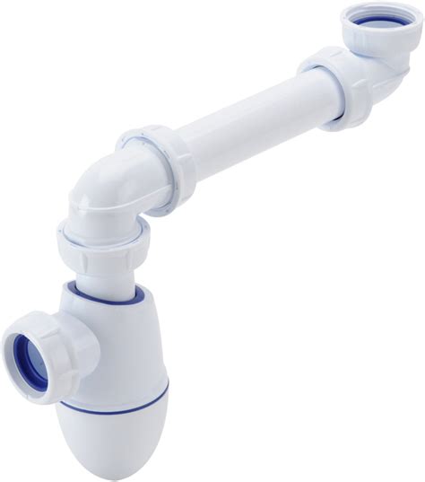 Avec sa faible hauteur de 67 mm, cela permet un gain d'espace sous la vasque. Siphon de lavabo déporté D32 Easyphon Sortie arriere gain ...