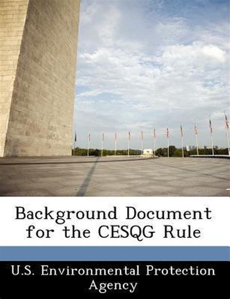 Background Document For The Cesqg Rule Boeken Bol Com