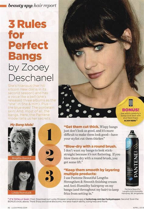 Found This In Lucky Mag I Always Love Her Bangs All Her Tips On One