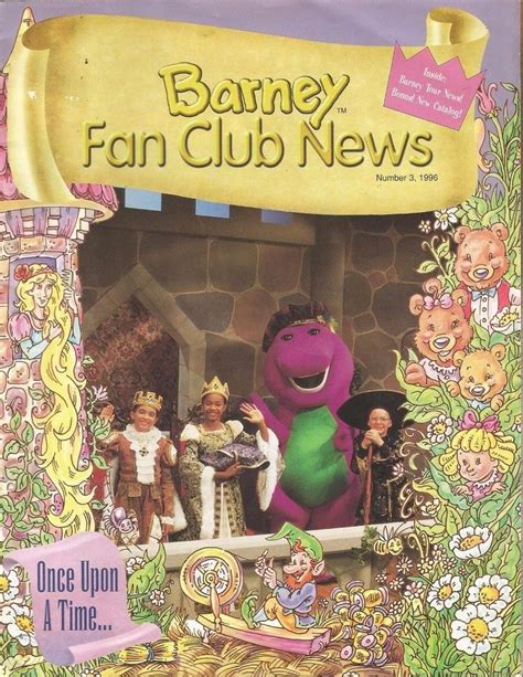 Barney Fan Club News Magazine Number 3 1996 Very Rare Official Fan