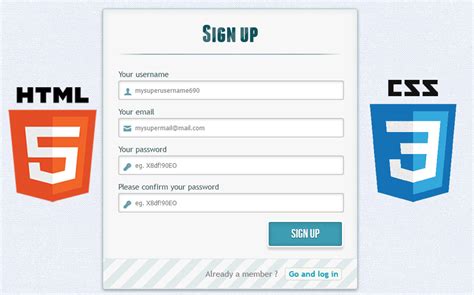 59 Beautiful HTML CSS Sign Up Registration Form Templates