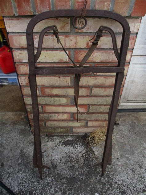 Antique Cast Iron Farm Barn Hay Trolley Hook Metal Hoist Unloader