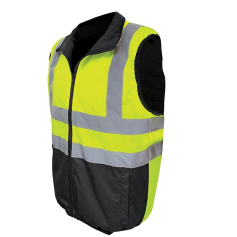 High Visibility Reversible Insulated Safety Vest Glo V1 North