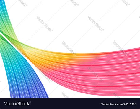 Multicolored Abstract Background Rainbow Striped Vector Image
