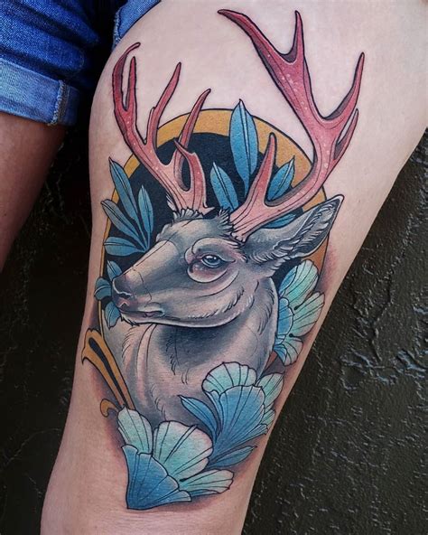 Traditional Tattoo Inspiration Neo Traditional Tattoo Deer Tattoo S