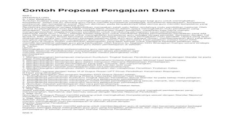 Contoh Proposal Pengajuan Dana Doc Document