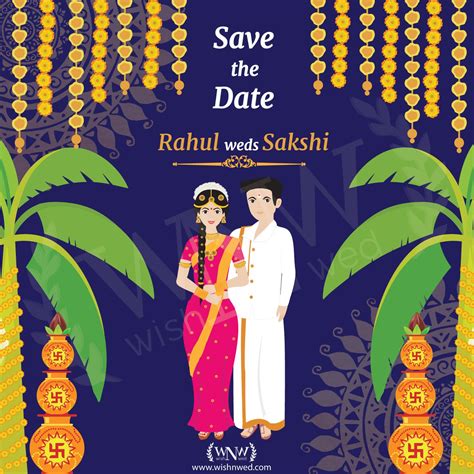 South indian wedding card design. South Indian Wedding Invitation | Indian wedding invitations, Indian wedding invitation cards ...