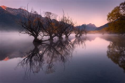 Sfondi Del Desktop Nuova Zelanda Glenorchy Lake Wakatipu Foschia