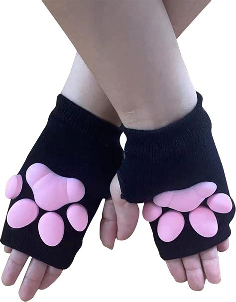 Buy Cat Paw Pad Gloves Cute 3d Toes Beans Fingerless Kitten Claw Paws Pad Sleeve High Socks
