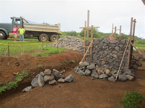Outdoor Shower Rock Wall Project Our Little Maui Ohana Adventure