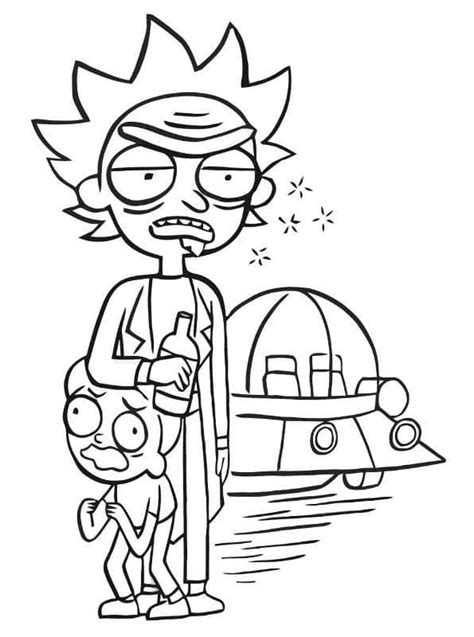 Drawing Of Rick And Morty Coloring Page Download Print Or Color