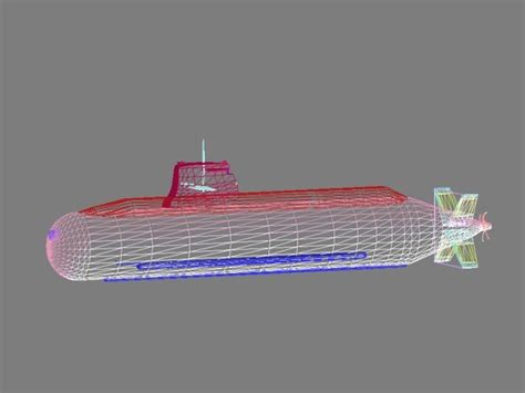 Type 212 is the first fuel cell propulsion system equipped submarine series. german type 212 submarine 3d model