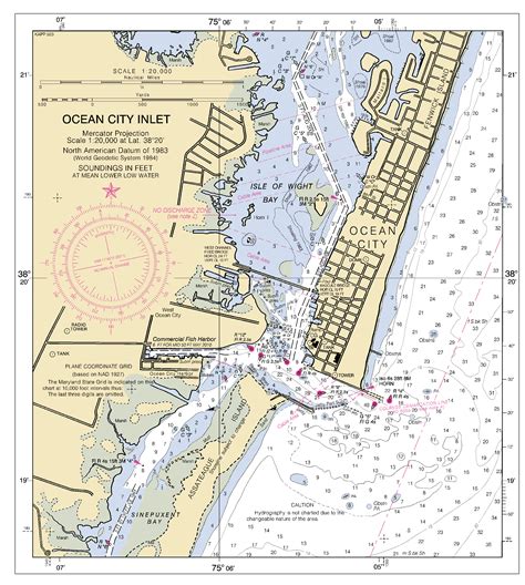 Ocean City Inlet Nautical Chart ΝΟΑΑ Charts Maps