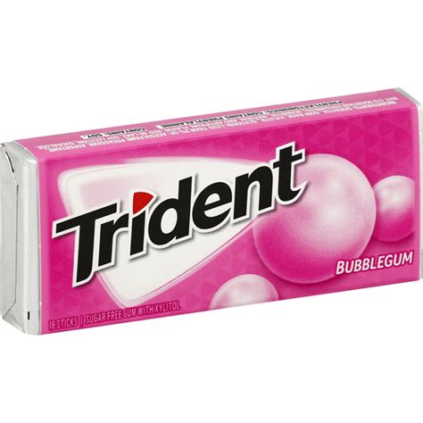 Trident Gum Sugar Free Bubblegum Chewing Gum Chief Markets