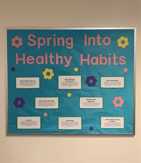 Healthy Habits Ra Bulletin Board Ra Bulletin Boards Spring Bulletin