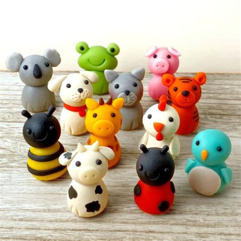 Cutie Animals Clay Crafts For Kids Kids Clay Polymer Clay Crafts