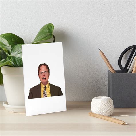Dwight Schrute From The Office Angry Art Board Print For Sale By