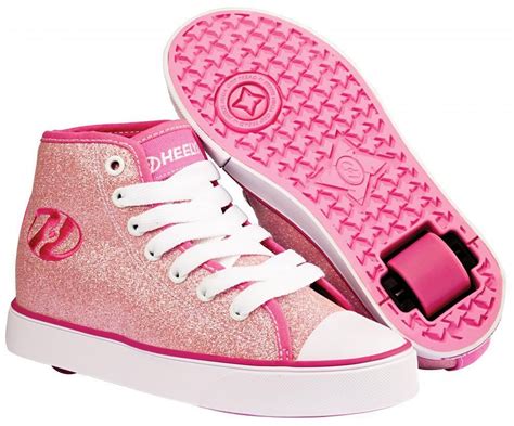Heelys Veloz Pink Glitter Girls Shoes Kids Roller Shoes Girls Shoes