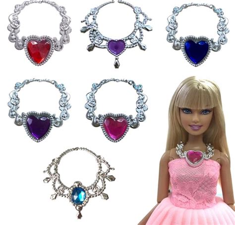 2 Fit Barbie Necklace Jewelry Set Of 2 Doll Necklaces For Etsy Barbie Pink Jewels Barbie