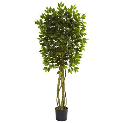 Nearly Natural 55 Ft Uv Resistant Indooroutdoor Ficus