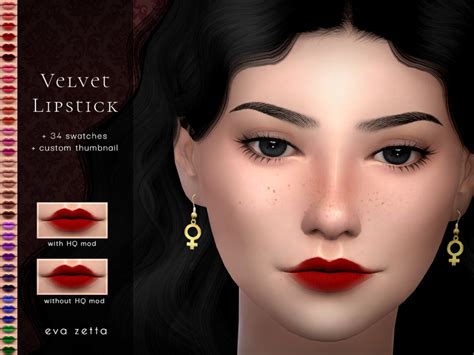 Velvet Lipstick Eva Zetta The Sims 4 Catalog