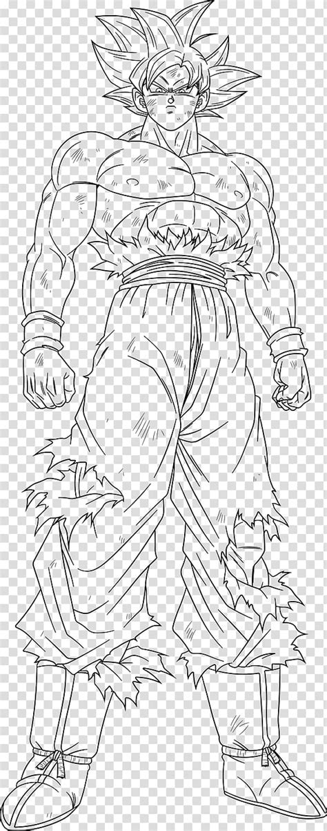 Ultra Instinct Goku Lineart Transparent Background Png Clipart Hiclipart