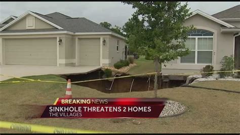 Sinkhole Threatens 2 Homes In The Villages