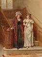 A Study - (Two women in eighteenth century costume) by George Kilburne ...