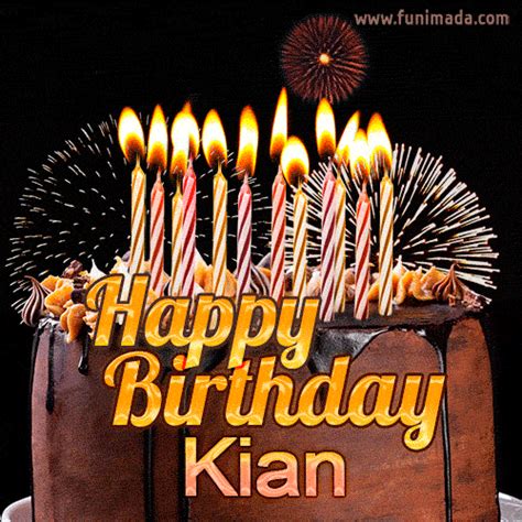 Chocolate Happy Birthday Cake For Kian 