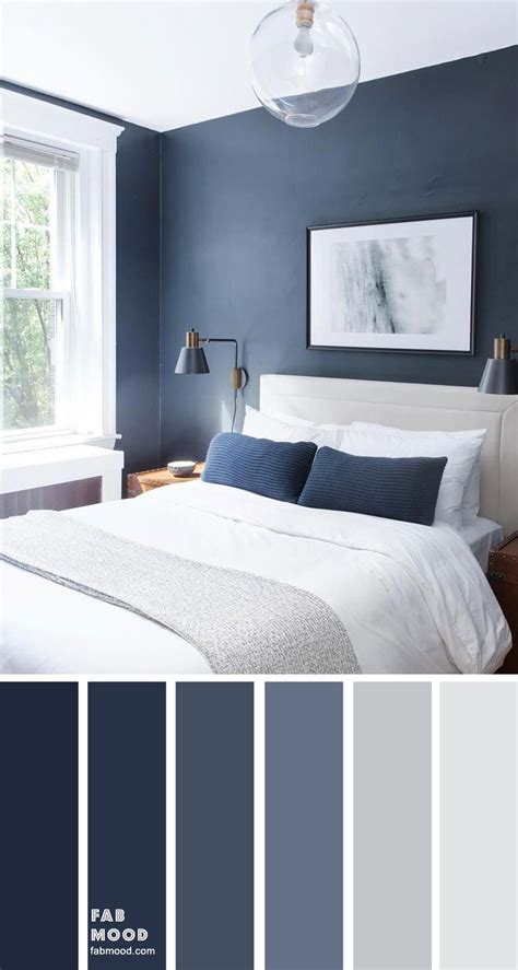 See more ideas about bedroom colors, home decor, house colors. Dark blue and light grey bedroom color scheme