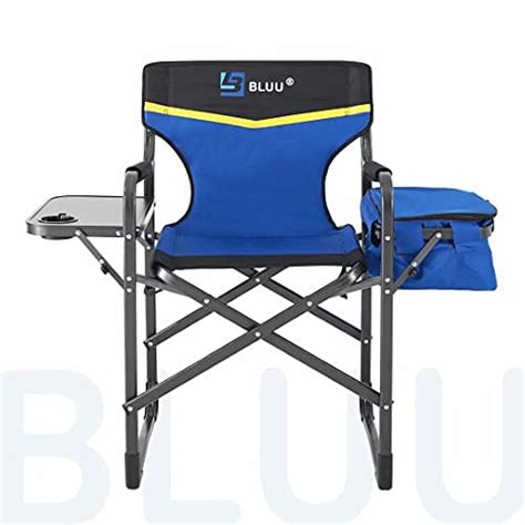 Bluu Aluminum Folding Camping Chairs Heavy Duty Camp Director Chair