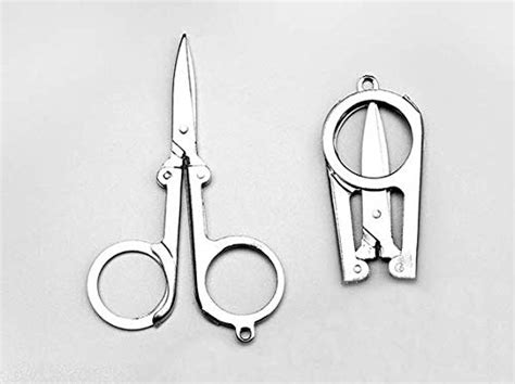 woiwo 6 pieces stainless steel folding scissors portable travel scissors cutter