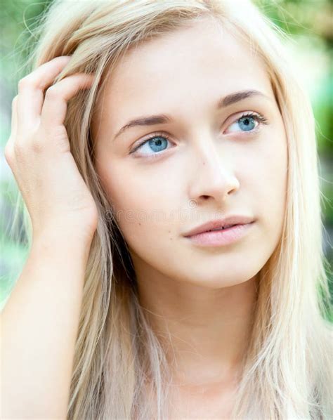 Attractive Beautiful Blonde Girl Stock Photo Image Of Female Blonde
